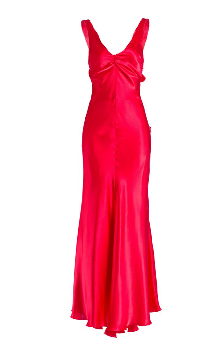 Maria Lucia Hohan Hawa Low-back Silk Maxi Dress