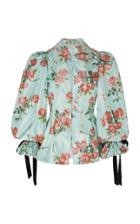 Moda Operandi Brock Collection Floral-printed Balloon-sleeved Jacket Size: 0