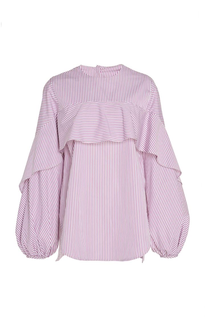 Silvia Tcherassi Amsterdam Ruffled Cotton-blend Top