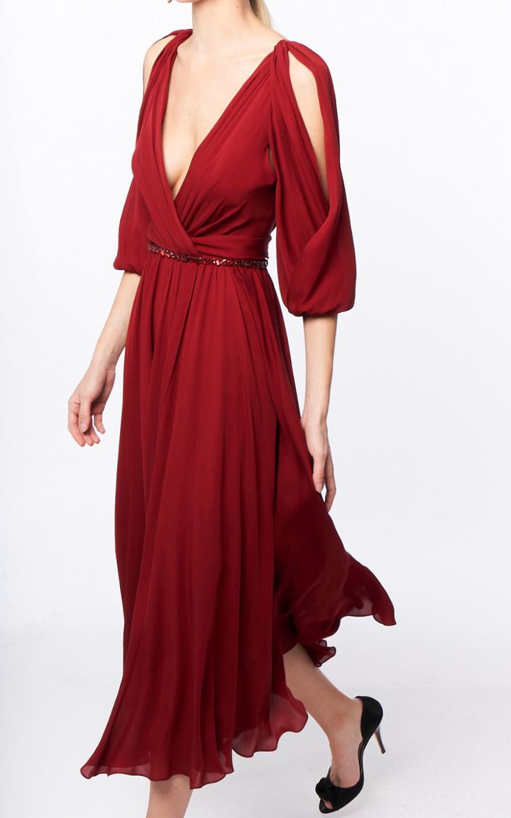 Moda Operandi Jenny Packham Silk Road Embellished Crepe De Chine Dress