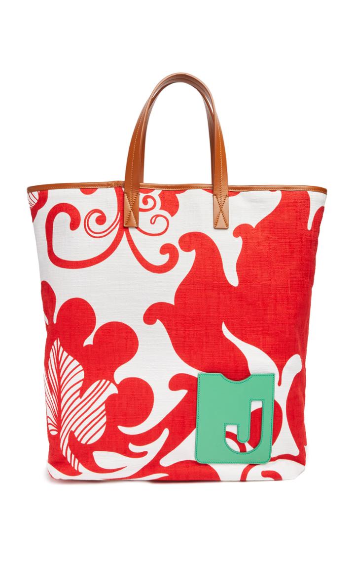 La Doublej Printed Canvas Shopper Tote Bag