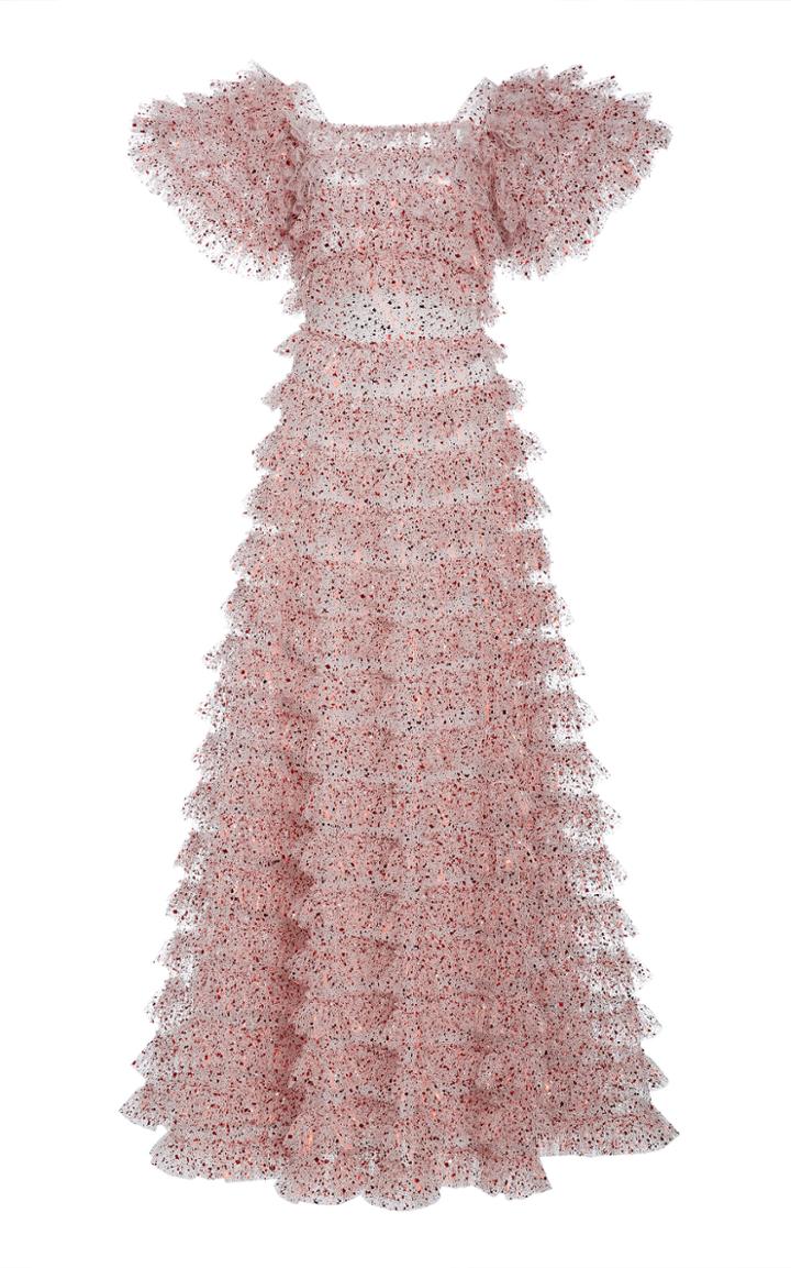 Moda Operandi Rodarte Ruffled Printed Tulle Gown