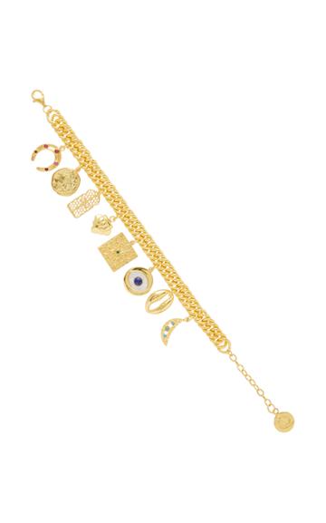 Artisans Of Iq Soliva 18k Gold Vermeil Multi-stone Charm Bracelet