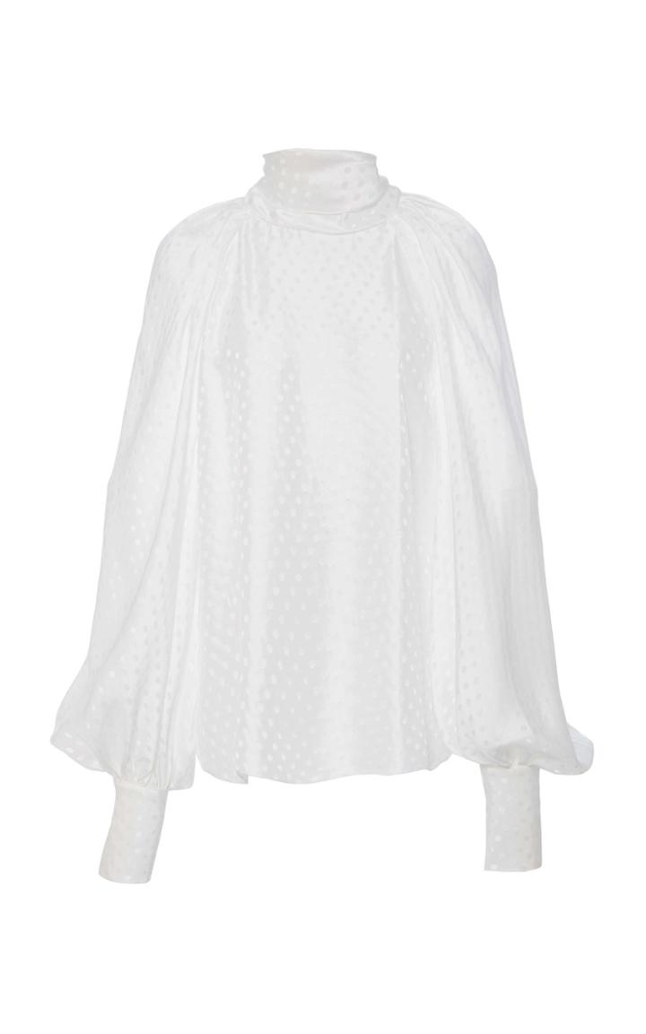 Monique Lhuillier High Neck Blouse