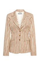 Moda Operandi Alberta Ferretti Striped Stretch Gabardine Blazer Size: 36