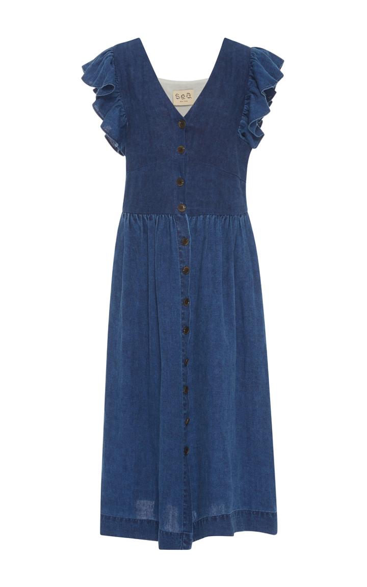 Sea Flutter Sleeve Ischia Dress