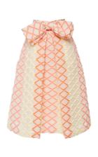 Luisa Beccaria Single Pleat Jacquard Fil-coupe Diamond Shape Skirt