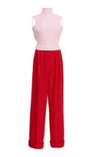 Emilia Wickstead Gaby Colorblock Twill Cotton-blend Jumpsuit
