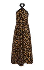 Temperley London Josie Halter Cotton-blend Midi Dress Size: 6