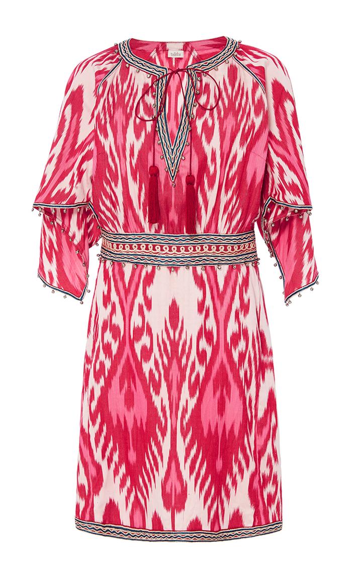 Talitha Ikat Pointed Sleeve Dress