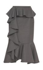 Moda Operandi Michael Kors Collection Ruffled Stretch Wool-gabardine Skirt Size: 0