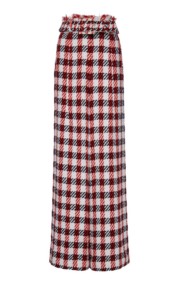 Oscar De La Renta Hundstooth Tweed Trousers