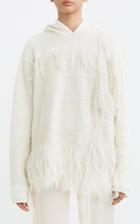 Moda Operandi Marina Moscone Baja Fringed Mixed-knit Cashmere-silk Hoodie