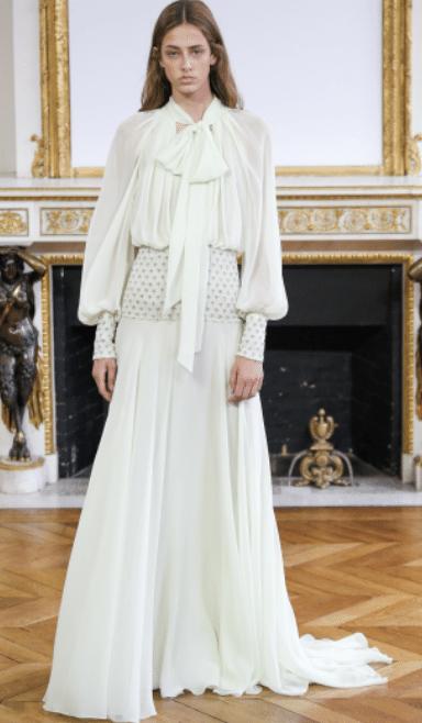 Monique Lhuillier Specialorder-draped Sleeve Gown-cc