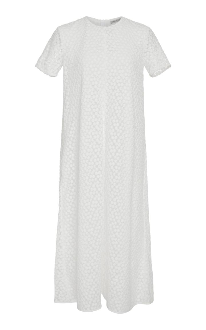 Emilia Wickstead Cecilia Short Sleeve Embroidered Dress