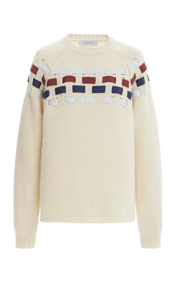 Moda Operandi Gabriela Hearst Stein Ribbon-trimmed Wool-cashmere Sweater