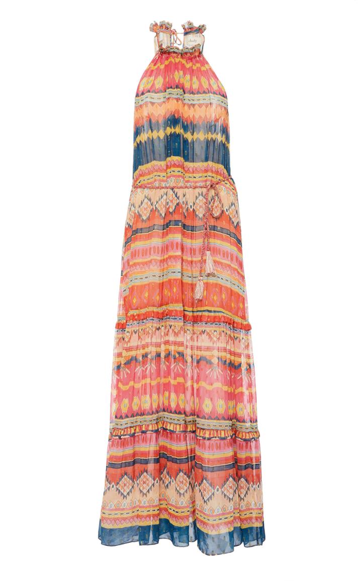 Moda Operandi Chufy Mancora Pleated Chiffon Dress Size: Xs
