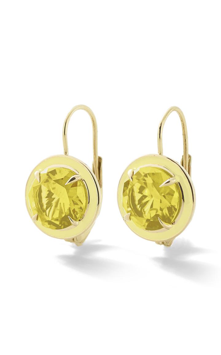 Moda Operandi Alison Lou Yellow Sapphire Round Cocktail Earrings