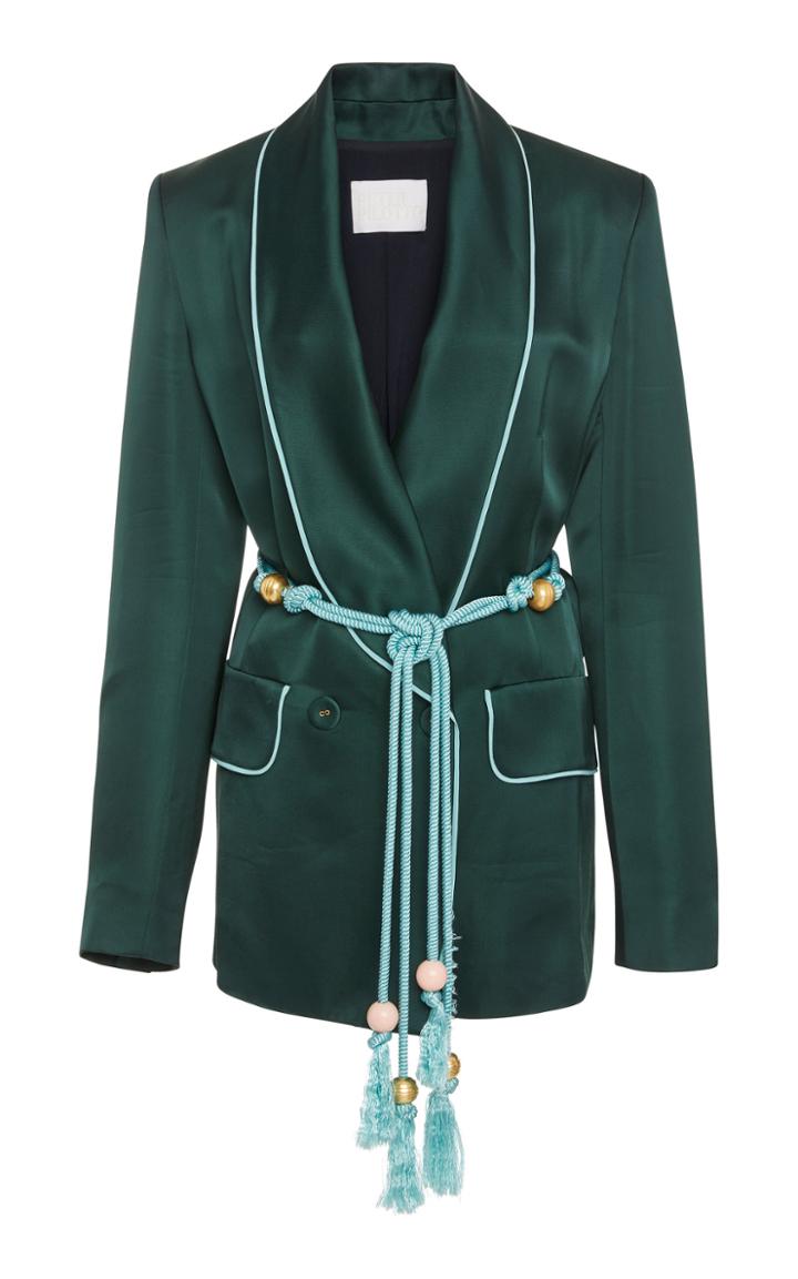 Peter Pilotto Tasseled Satin Blazer