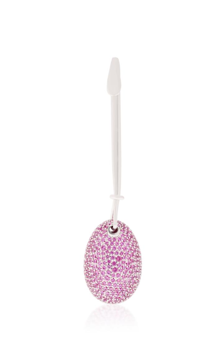 Georg Jensen Dew Drop Pendant With Pink Sapphire