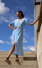 Moda Operandi Rixo Staci Floral Crepe Midi Dress
