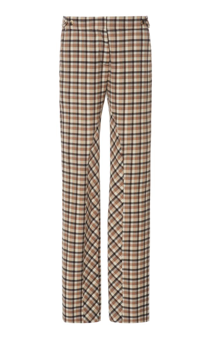 Paco Rabanne Plaid Straight-leg Pants