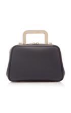 Valextra Series S Mini Leather Metal Top Handle Bag