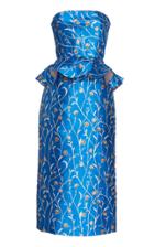 Johanna Ortiz M'o Exclusive Blues Is A Woman Strapless Satin Dress