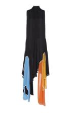 Jw Anderson Silk Petal Asymmetric Shift Dress