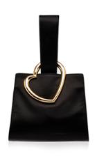Edie Parker Heart Wristlet In Satin