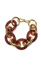 Moda Operandi Lizzie Fortunato Gold-tone And Wine-colored Mirrored Sea Bracelet