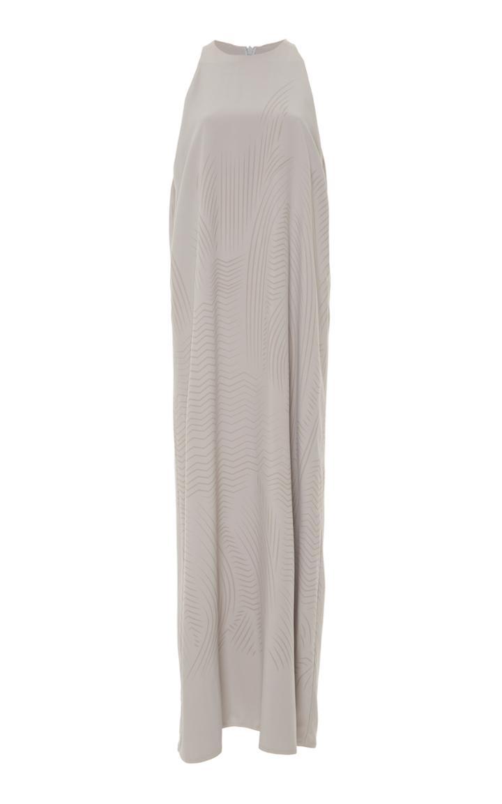 Marei 1998 Asphodel Printed Silk Satin Dress