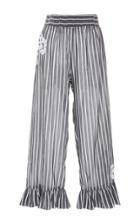 Lila Eugenie Jesi Lace-appliqued Striped Pants