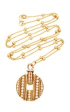 The Last Line Diamond Spiral Coin Necklace