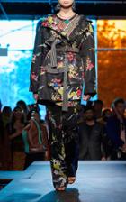 Diane Von Furstenberg Floral Ribbon Parka