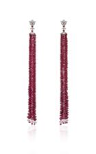 Fabio Salini Earrings With Rubies, Diamonds And White Gold