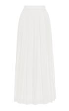 Moda Operandi Luisa Beccaria Pleated Linen-blend Skirt Size: 38