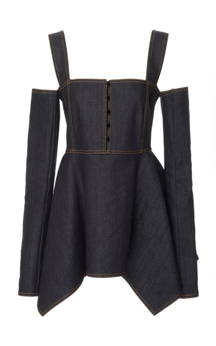 Adeam Long Sleeve Handkerchief Top