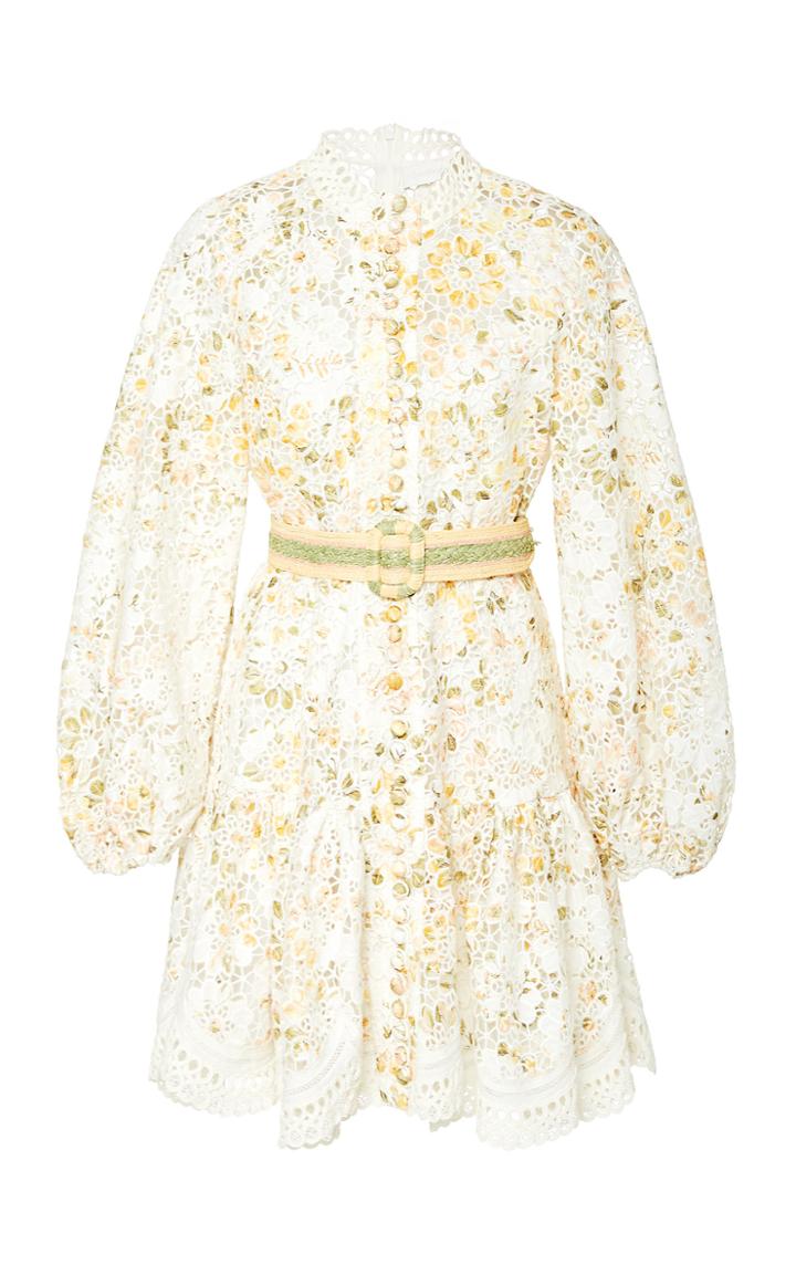 Zimmermann Amelie Embroidered Short Dress