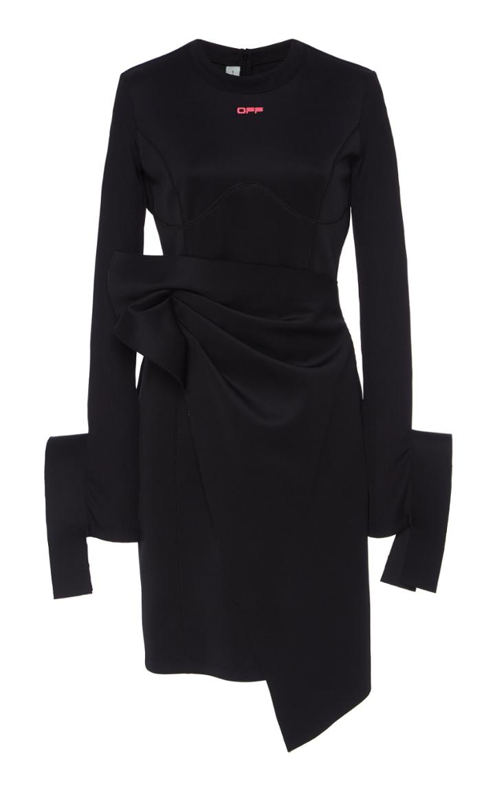 Off-white C/o Virgil Abloh Asymmetrical Long-sleeve Dress