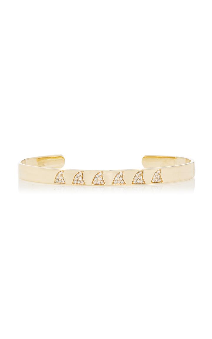 Ondyn Ondas 14k Gold And Diamond Cuff