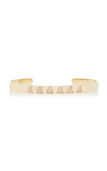 Ondyn Ondas 14k Gold And Diamond Cuff