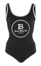 Balmain Printed Stretch-jersey Swimsuit