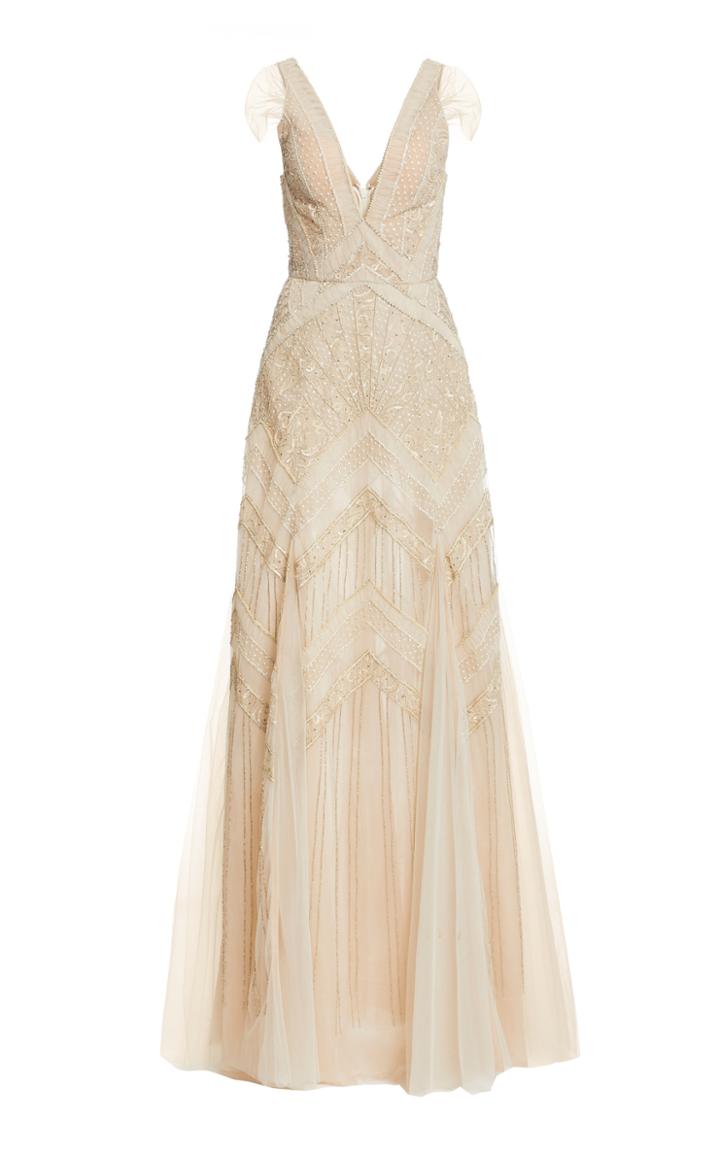 Moda Operandi J. Mendel Embroidered Crepe Gown