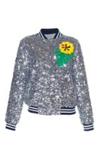 Mira Mikati Sequin Toucan Bomber Jacket