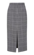 Michael Kors Collection Prince Of Wales Checked Wool Midi Skirt Size: