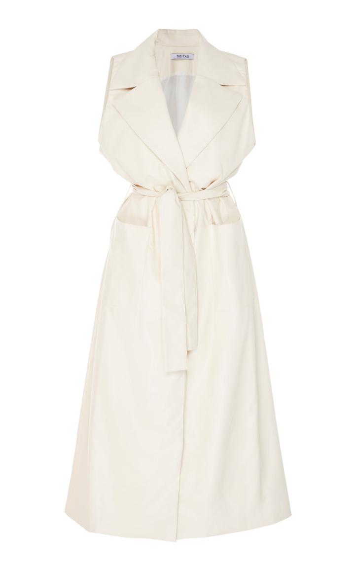 Moda Operandi Deitas Sasha Sleeveless Belted Faux-leather Jacket Size: 36
