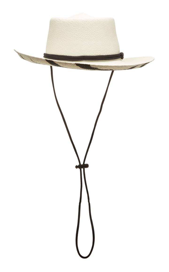 Sensi Studio Dumont Zebra-print Straw Panama Hat