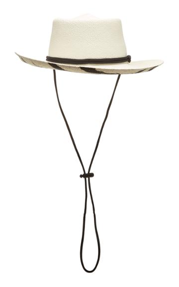 Sensi Studio Dumont Zebra-print Straw Panama Hat