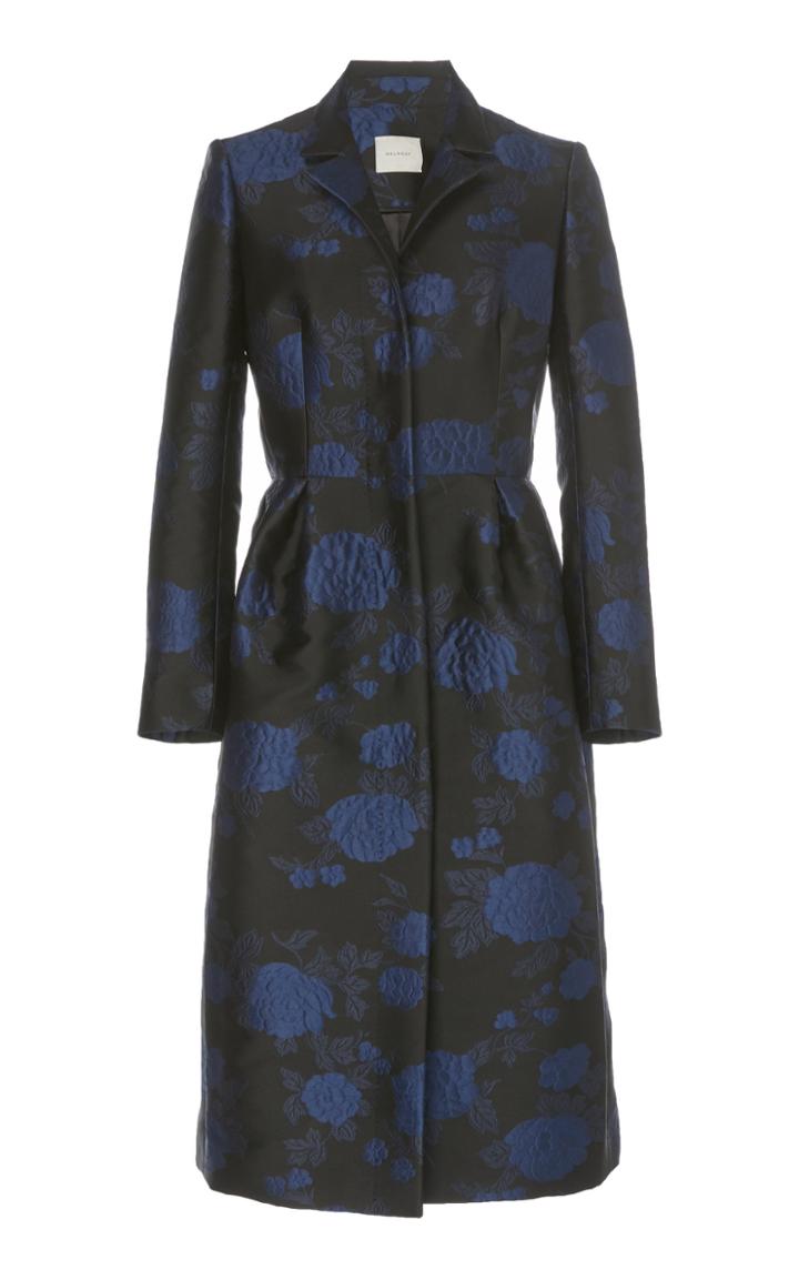 Delpozo Tailored Floral Jacquard Coat